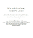 Warm Lake Camp Renter's Guide